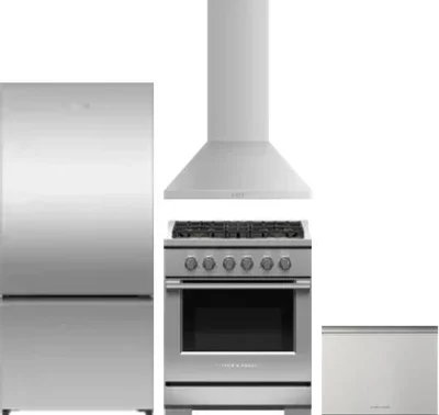 4 Piece Package Includes Refrigerator, Range, Hood And Dishwasher